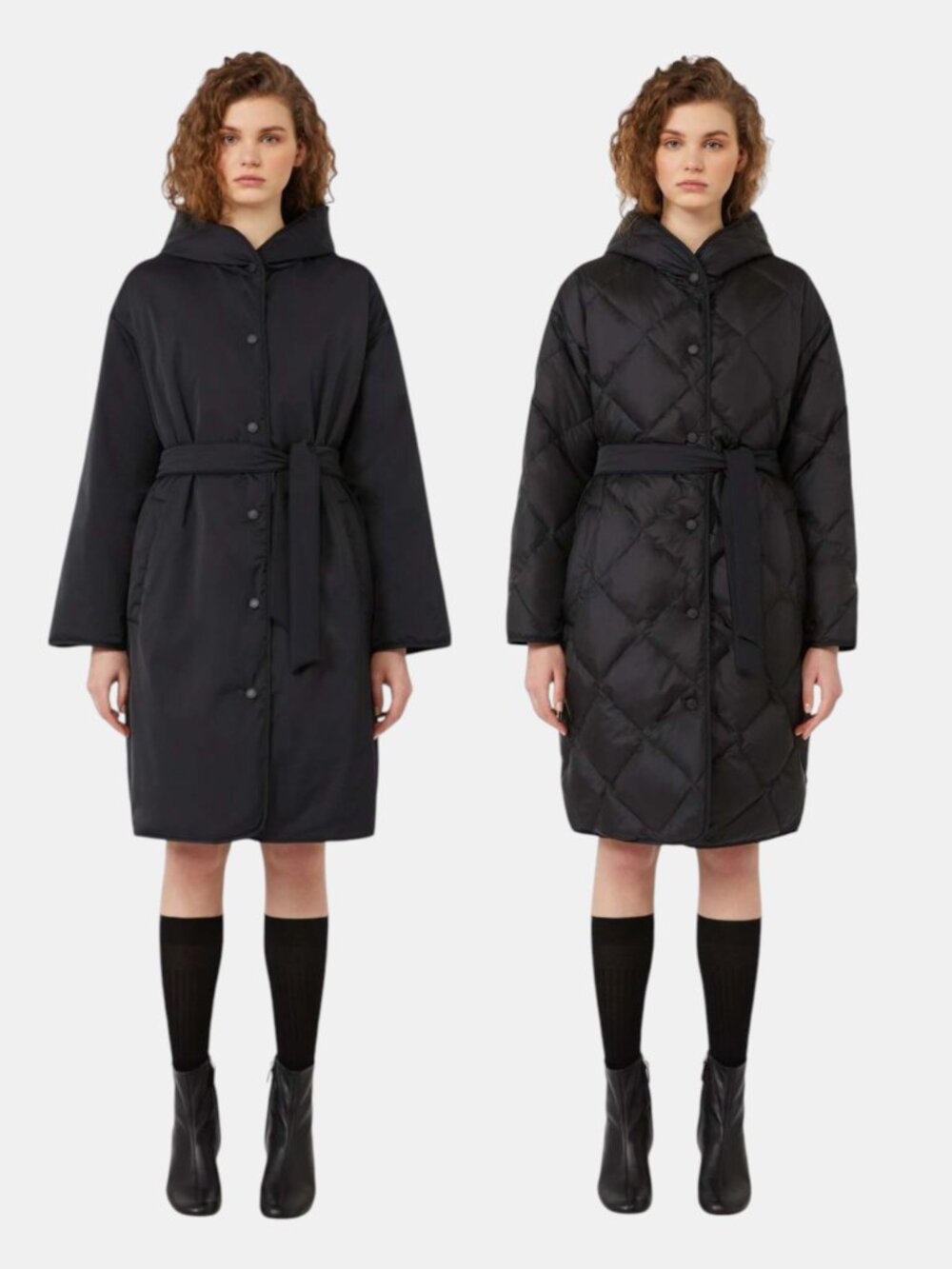 Weekend Max Mara Reversible Lightweight Water-repellent Down Jacket with Belt